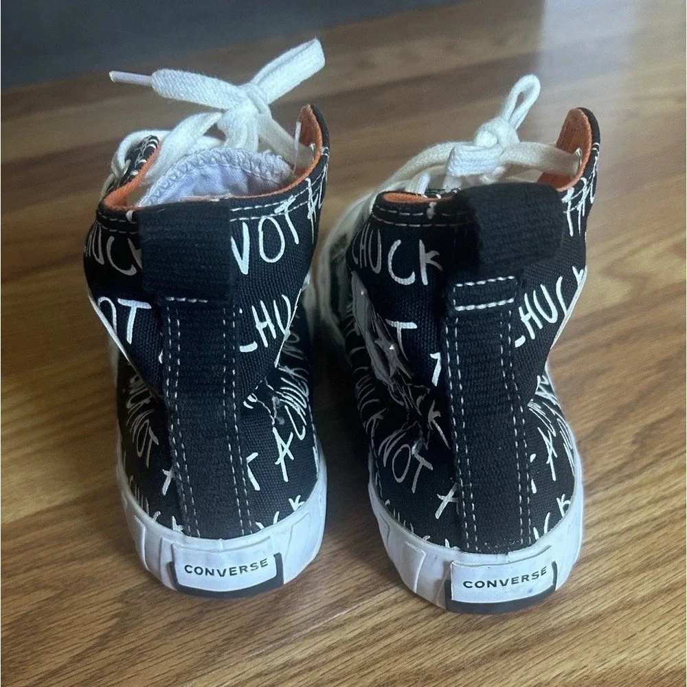 Converse Not a Chuck Kids' High-Top Sneakers with Orange Accents Size 3 Preowned